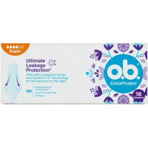  O. B хигиенни тампони, Extra Protect, Super, 16 броя