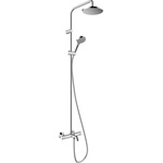 Hansgrohe Vernis Blend - Душ комплект Showerpipe 200 с термостат за вана, EcoSmart, хром 26079000 (26079000)