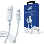 3mk Protection Кабел 3mk Hyper Cable, USB-A към micro USB, 5V, 2.4A, 1.2m, бял (5903108541176)