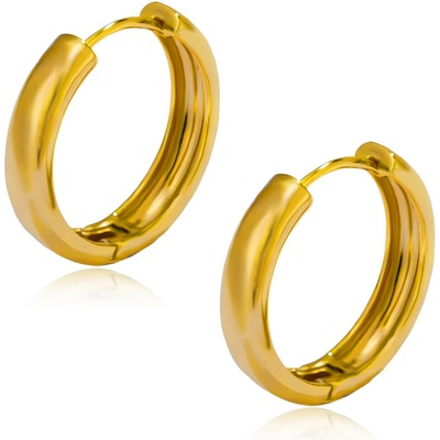 Elanis Jewel Pozlacené kruhové náušnice Nicol Gold z chirurgické oceli EJ00759