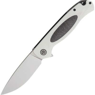Petrified Fish PFB03 Stamp Satin D2 Carbon Fiber With White G10 PFB03WS