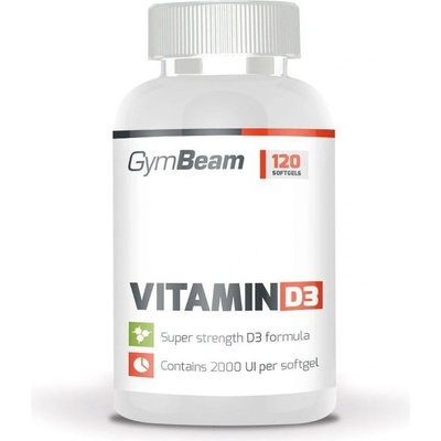 GymBeam Vitamín D3 1000 IU 120 kapslí