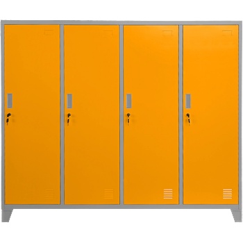 Carmen Метален шкаф Carmen CR-1604-4 JZ - сив / оранжев