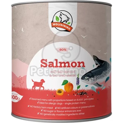 Farkaskonyha BIO меню със сьомга на пара за кучета 800 г