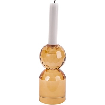 PT LIVING Бежов и жълт стъклен свещник Crystal Art - PT LIVING (PT3643SB)