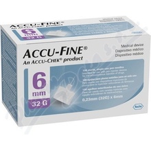 Accu-Fine jehly do inzulínového pera 32Gx6mm 100ks 32G x 6 mm