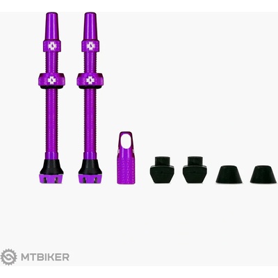 Muc-Off Tubeless sada bezdušových ventilov, 60 mm, fialová