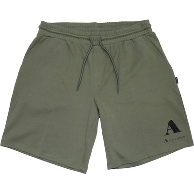Aquascutum Поларени къси панталони Aquascutum Men's Fleece Jogger Shorts - Military Green
