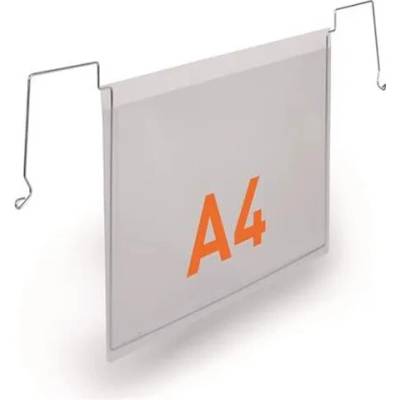 DURABLE Logistické vrecko, s drôtikom, A4, hotizontálne, PP, DURABLE "HARD COVER", priehľadné