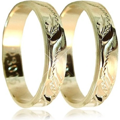 Zlatnictví Zlatíčko Snubní prsteny ze žlutého zlata 04.S30R