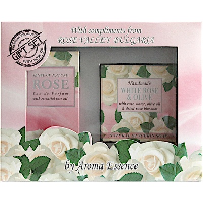 Aroma Essence Gift Set EDP ROSE (biela ruža) 12 ml + mydlo