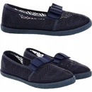 Dětské krajkové baleríny s mašličkou ažurové 6194