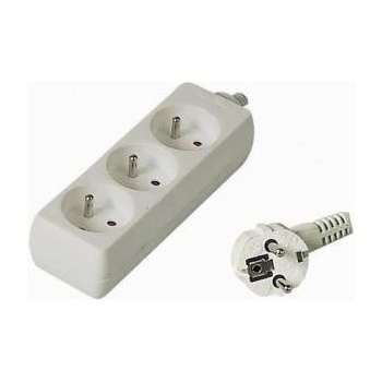 PremiumCord Backlooser 230V 5m 3 sockets, white