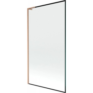 Mexen Next L параван за вана 1-крилен 100 x 150 cm, черна рамка, четкана мед - 895-100-000-03-70-65 (895-100-000-03-70-65)
