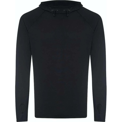Just Cool pánské tričko s kapucí Cowlneck tryskáčově černá