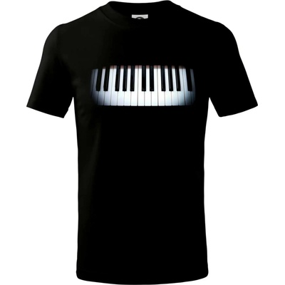 Piano ve tmě tričko dětské bavlněné černá