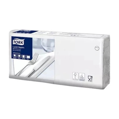 Tork bílý ubrousek obědový sklad 1/4 2 vrstvý 1 balení = 200 ubrousků 477149