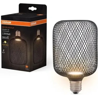 OSRAM Led ЛАМПА decor flat sq100 black 3.5w 827 e27 ledvance (ledvance 4058075840140)
