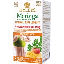 Hyleys Moringa with green tea herbal supplement mango 25 sáčků