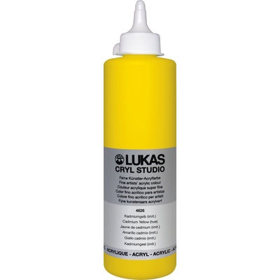 LUKAS Cryl Studio Plastic Bottle АКРИЛНА боя Cadmium Yellow Hue 500 ml 1 бр (746260500)
