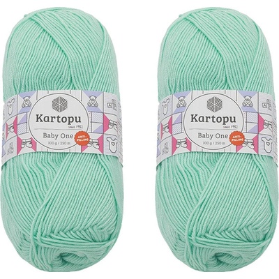 Bellatex SET 2ks - Příze BABY ONE Světle zelená 100g / 250 m