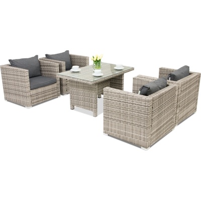 Garden Point Градински мебели от техноратан Roma Premium 4 Garden Point сив (GAP247-FIE4)