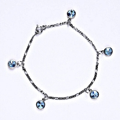 Swarovski krystaly akvamarin kolečka R 1336
