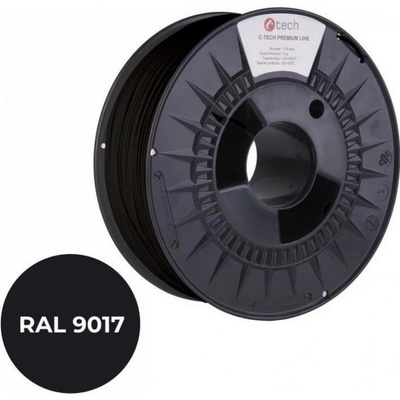 C-Tech Premium Line PLA, dopravní černá, RAL9017, 1,75mm, 1kg (3DF-P-PLA1.75-9017) – Zboží Živě