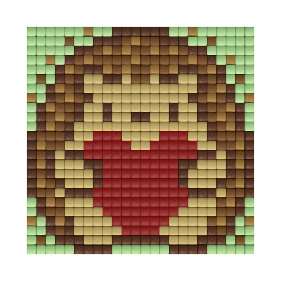 Bright Toys Мозайка с пиксели Bright Toys, 24x24 пиксела - Влюбено таралежче (BT24018)