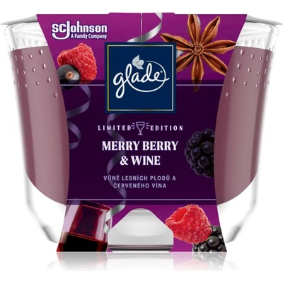 Glade Merry Berry & Wine ароматна свещ 224 гр