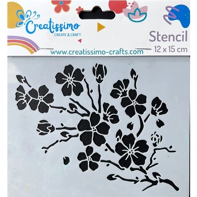 Creatissimo plastová šablona Sakura 12 x 15 cm – Zboží Dáma