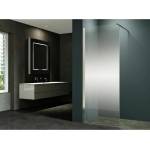 Inter Ceramic Параван за душ кабина Inter Ceramic матово бял профил 100x200 см частично непрозрачно стъкло (113 MW/100 UV)