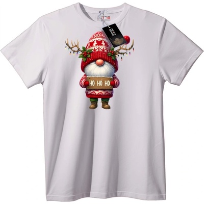 NOONEBRAND Тениска Коледно Джудже HO HO HO - 2XL, Black