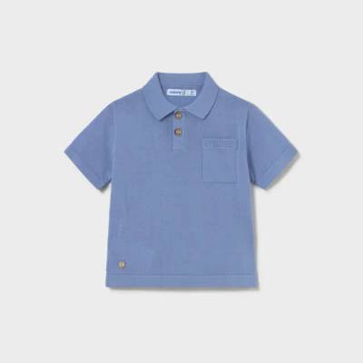 MAYORAL Поло тениска къс ръкав трикотаж Син цвят за бебе момче Mayoral