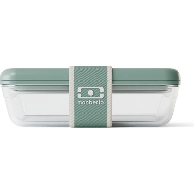 Monbento Skleněný obědový box Pure Pyrex green natural 600ml