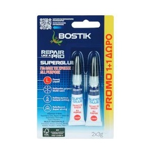 Bostik Лепило Super Glue 2x3г (1+1)