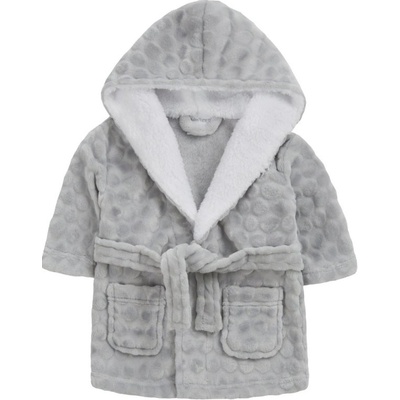 Dětský župánek s kapucí s puntíkovým vzorem