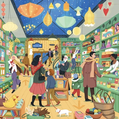 Pieces & Peace - Puzzle Shopping Festif - 1 000 piese