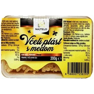 Najtelo včelí plást s medom 200 g Raw 100% prírodný