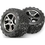 Traxxas колело 3.8", джанта Gemimi черен хром S17, гума Talon (2)