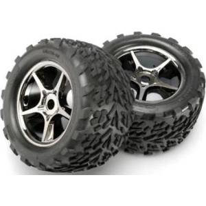 Traxxas колело 3.8", джанта Gemimi черен хром S17, гума Talon (2)