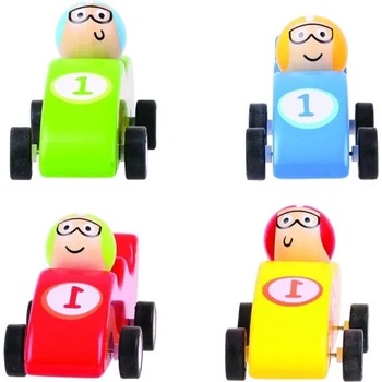 Bigjigs Toys Дървена играчка - Инерционна количка, Вид 1, асортимент (bj992)