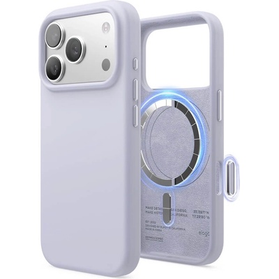 elago Силиконов (TPU) калъф с MagSafe за iPhone 17 Pro - Elago Magnetic Soft Silicone Case (бледолилав) (ES17MSSC63PRO-PU)