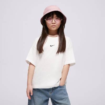 Nike Тениска G Nsw Tee Boxy Essntl Lbr Girl детски Дрехи Тениски FZ5559-100 Бял 137-147 (FZ5559-100)