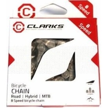 Clarks Řetěz na kolo CLARKS C8E, 8 rychlostí, článkový, niklovaný, pro elektrokola, tmavý (NOVINKA 2025)