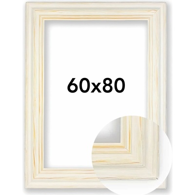 Fotorámeček Vermont Rozměr: 60 x 80 cm, Barva: Bílá, Typ zasklení: Plexi