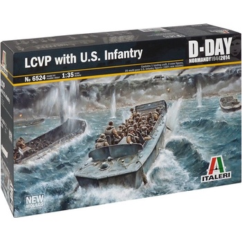 Italeri Model Kit loď 6524 LCVP with US INFANTRY 1:35
