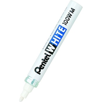 Pentel Перманентен маркер Pentel WHITE X100WM 3.9мм объл връх, бял