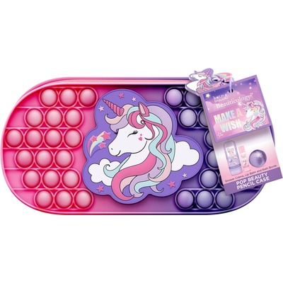 Baylis & Harding Beauticology Unicorn Candy sprchový krém 60 ml + Unicorn Candy koupelová bomba 45 g + Strawberry Candy balzám na rty 5 g + Unicorn penál 1 ks