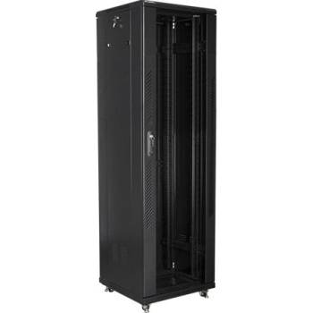 Lanberg Комуникационен шкаф Lanberg rack cabinet 19" free-standing 42U / 600x600 self-assembly flat pack, black (FF01-6642-12B)